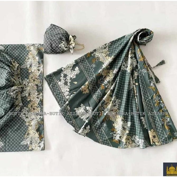 KIF BUTIK.AZZAHRA MUKENA ANAK TANGGUNG ALENA 2IN1 RESLETING KATUN TRAVEL