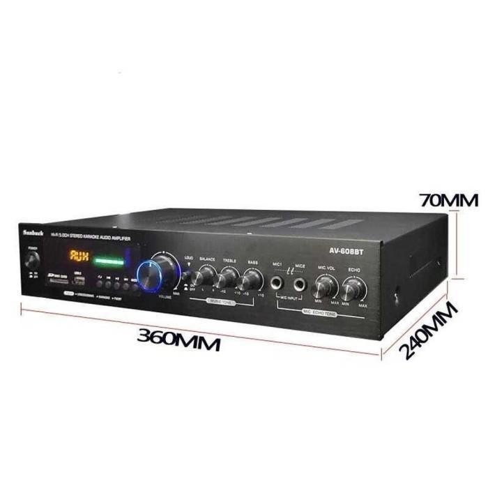 Audio Bluetooth Amplifier Karaoke 5CH 600W - AV-608BT