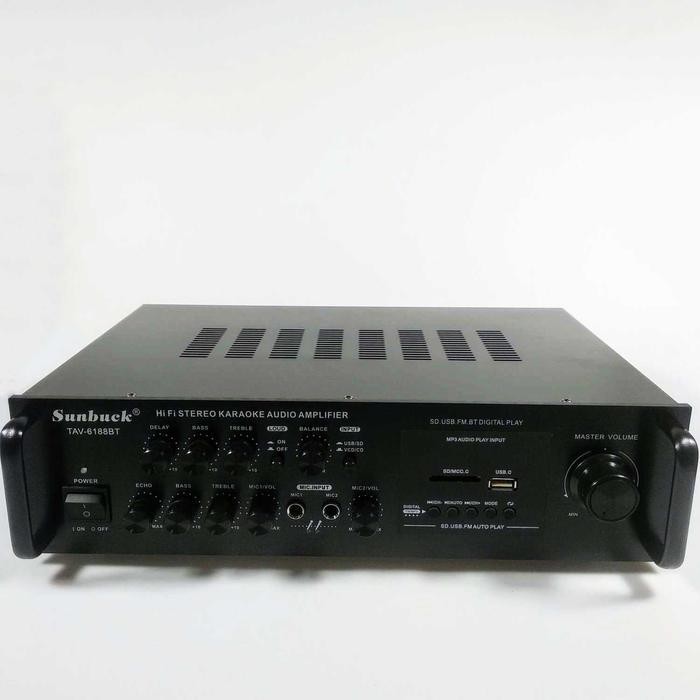 Sunbuck TAV-6188 Bluetooth EQ Audio Amplifier Home Theater FM 2000W