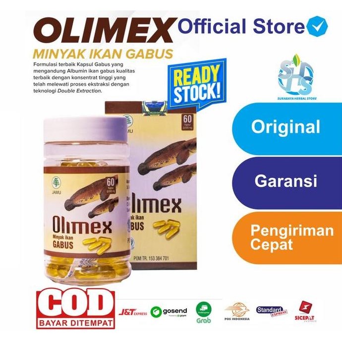 TERLARIS - Olimex Kapsul Albumin Ikan Gabus Obat Luka Pasca Operasi Luka Diabet