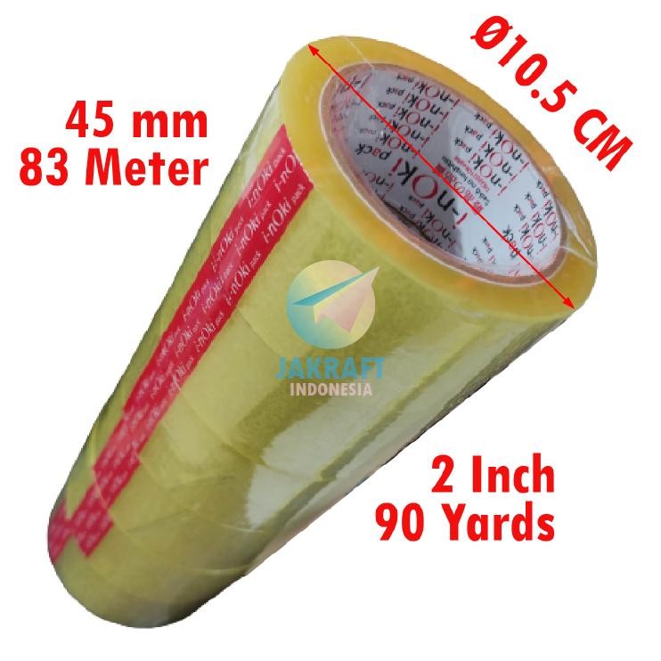 

6 Roll Grosir Lakban Opp Inoki Bening Clear Adhesive Tape 2 Inch 45 Mm X 90 Yards Inoki Pa Transparan Setara Daimaru Versi Ekonomis Transparent Slop