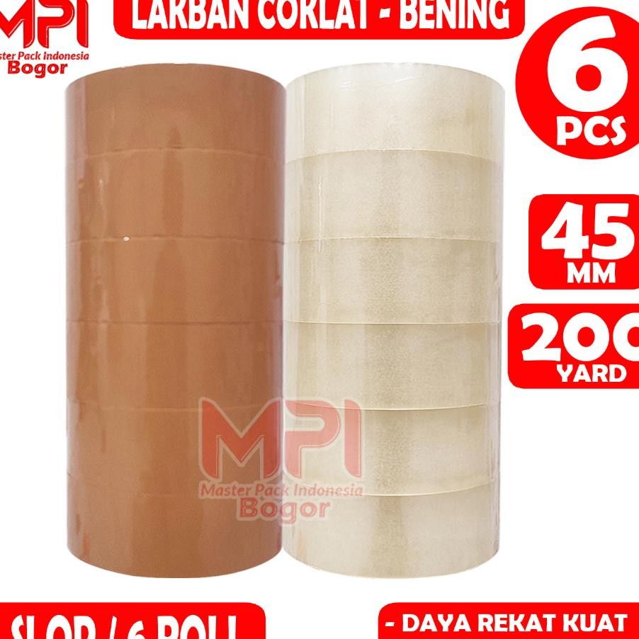 

6 Pcs Lakban Coklat Lakban Bening Jumbo Mpi 45 Mm X 200 Yard Lakban Paing Master Pa Indonesia Bogor