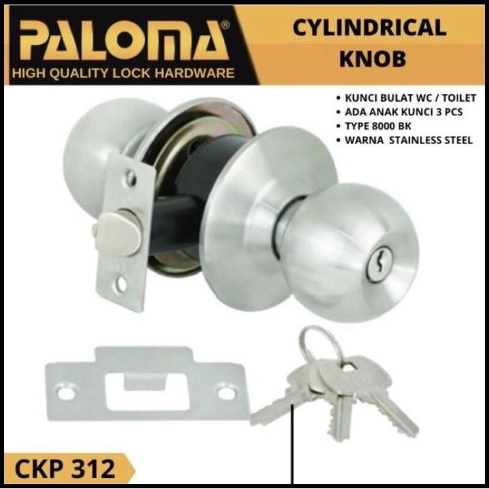 KUNCI PINTU KAMAR MANDI BULAT PALOMA CKP 312 ET HANDLE WC TOILET