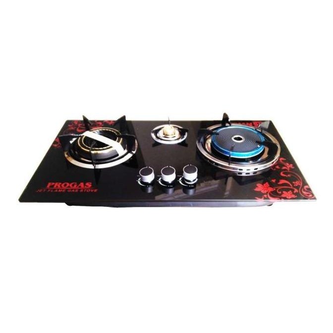 KOMPOR GAS TANAM PROGAS PG-333 MIX BARA INFRARED ( 3 TUNGKU )