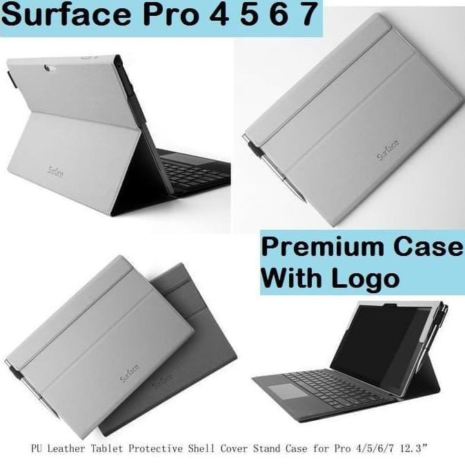 Microsoft SURFACE PRO 4 5 6 7 SMART Leather Flip Cover Case Casing
