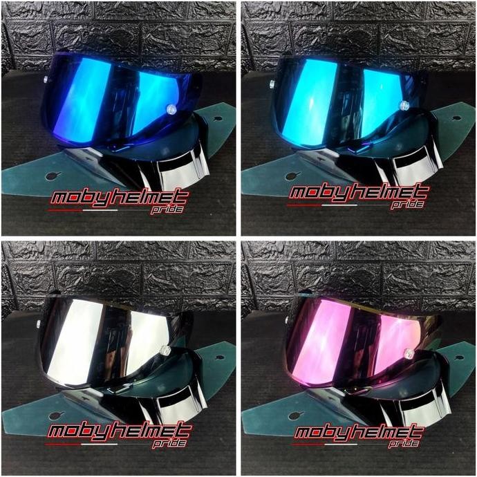 TERBARU - Paket Ganteng - Flat Visor KYT Iridium Falcon FR/ Vendetta 2 - Spoiler