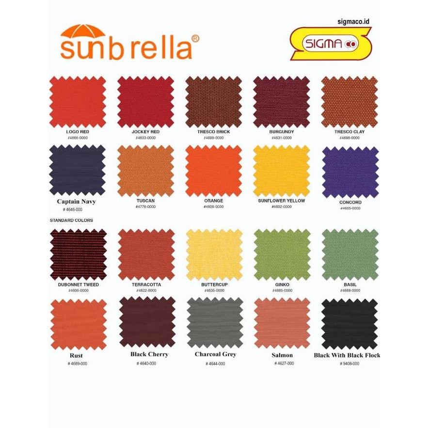 KAIN CANOPY AWNING SUNBRELLA UKURAN 1.50 Meter AS