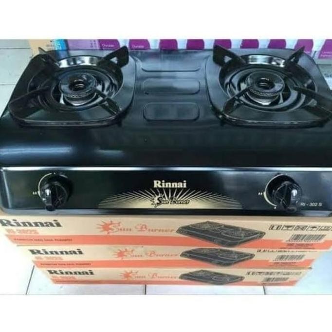 KOMPOR RINNAI DUA TUNGKU TEFLON RINNAI RI 302 S KOMPOR RINNAI R1-302S