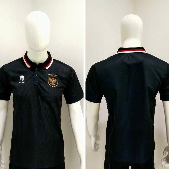 JERSEY BOLA TIMNAS INDONESIA MILLS 3RD HITAM 2023 GRADE IMPORT