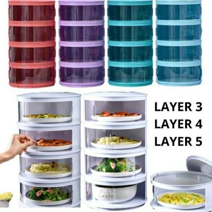 Tudung Saji 5 Susun Rak Susun Makanan Portable Food Cover