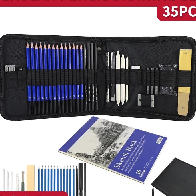 

Loooopy 35Pcsset Sketch Pencil Penghapus Dan Pensil Gambar Untuk Keperluan Sekolah Pencil Drawing Set