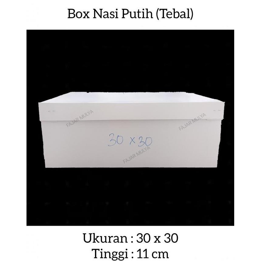 

Baru Dus Nasi Tebal Ukuran 30X30 Isi 25 Pcs - Box Nasi Jumbo Putih Tebal