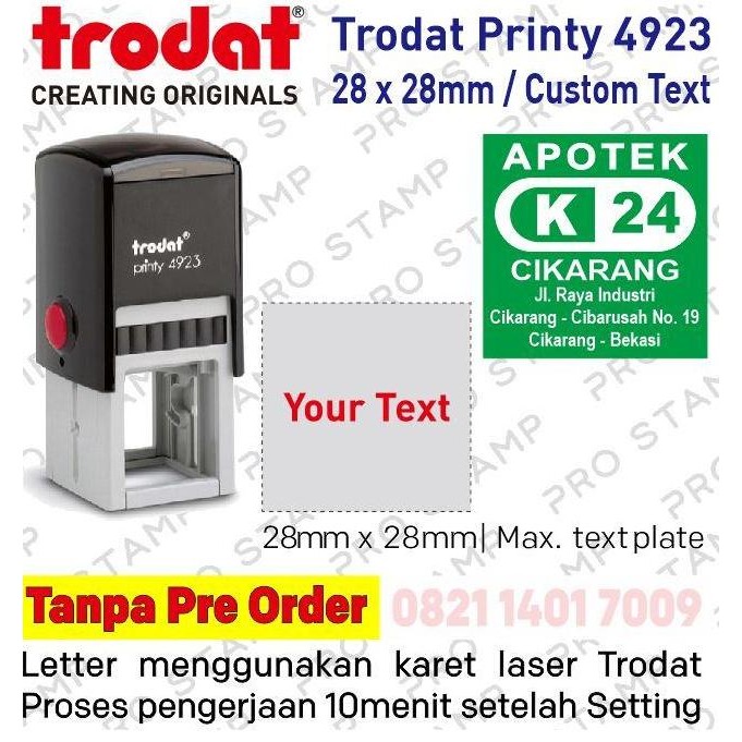 

Stempel Warna Otomatis Custom / Trodat Printy 4923