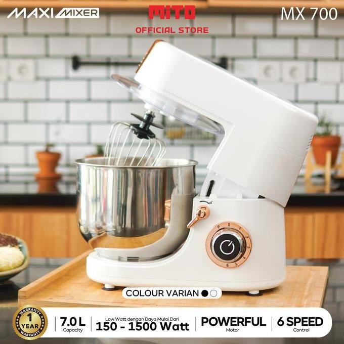 Mito Stand Mixer MX700 7L Maxi | Mixer Planetary Adonan Roti & Kue