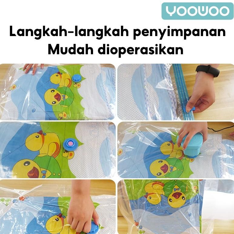Super Sale Yoowoo Plastik Vacuum Baju / Travel Packing / Plastik Ziplock / Vacuum Baju Traveling / P