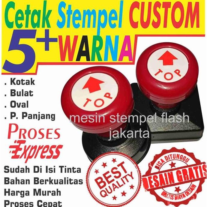 

Stempel Warna Flash Cetak Stempel Cepat Kilat 5 Warna