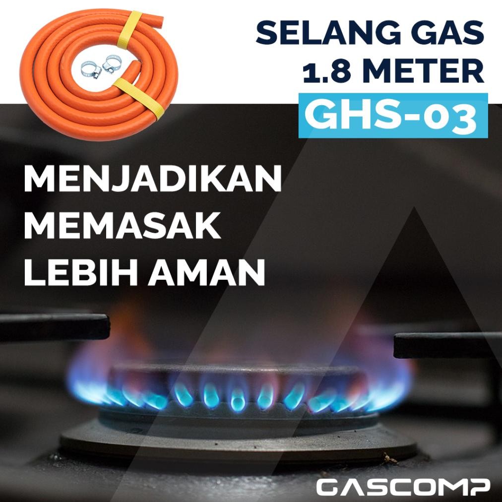Gascomp - Selang Regulator Kompor Gas High Pressure Anti Gigitan Tikus (Ghs-03) - Selang Kompor Gas 