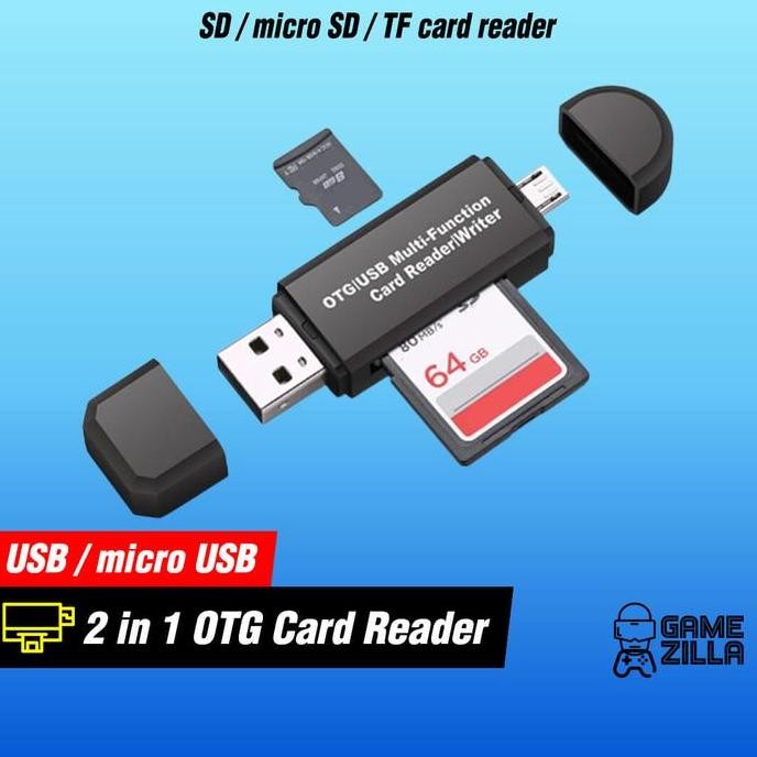 Diskon Card Reader Micro SD USB Memory Rider Micro USB Type C OTG HP