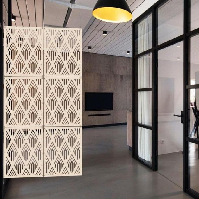 Sekat pembatas Ruangan gantung|Partisi Tirai laser kayu