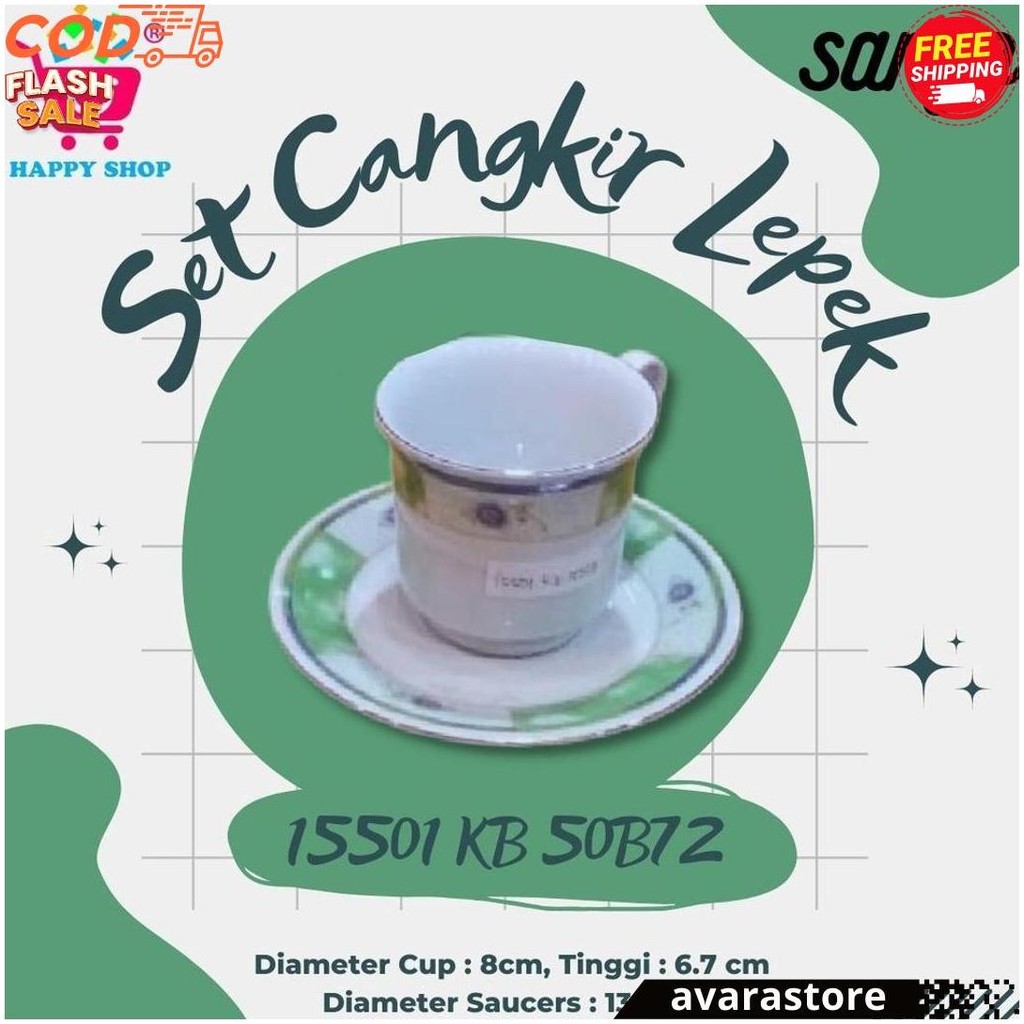 Sango Set Cup + Saucers 15501 / Cangkir Lepek Sango Cod