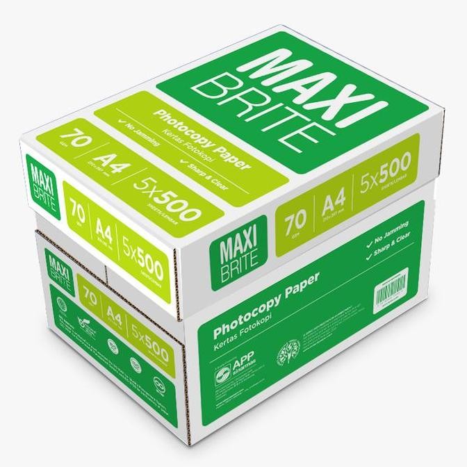 

TERMURAH - Maxi Brite Photocopy Paper 70gsm A4 per BOX - MBR PC 70 A4