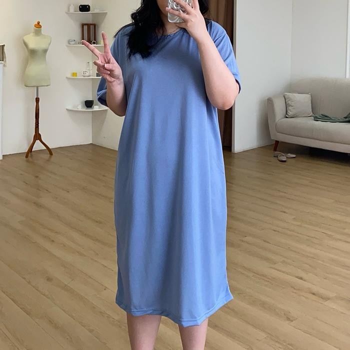 Dd Nadine Dress - Nadine Dress - Midi Dress - Basic Dress - Dress Santai Wanita - Gaun Wanita Santai