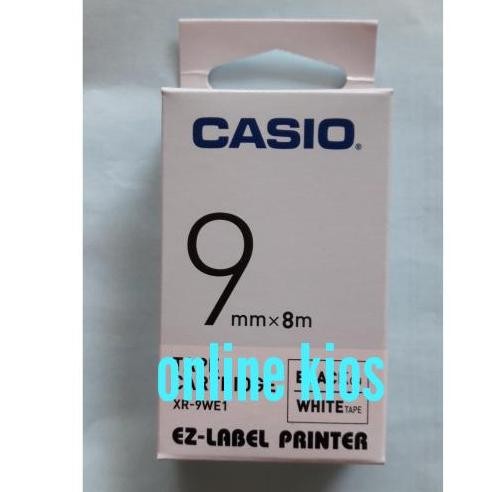 

TERMURAH - Pita / Label Printer Casio 9mm XR-9WE1 Ori Warna PUTIH