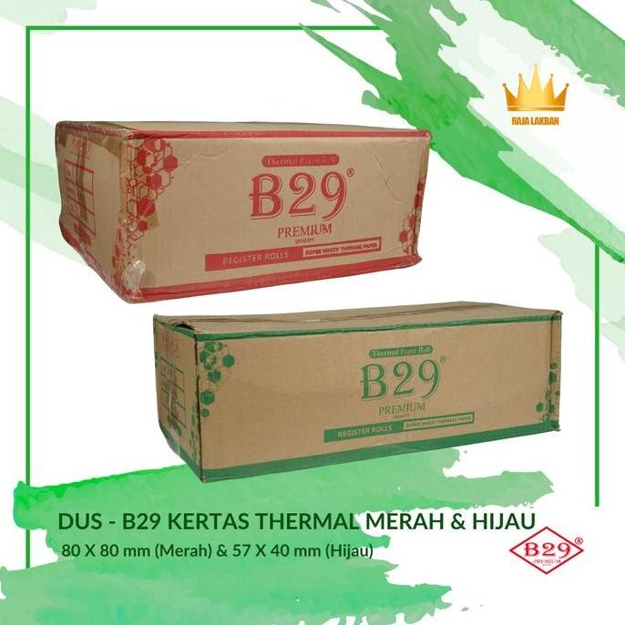 

TERLARIS - Kertas Struk Kertas Kasir Kertas EDC Kertas Thermal B29 Roll Merah 80x80mm - DUS