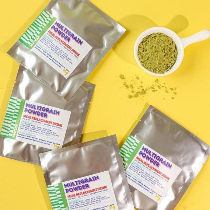 

[ Matcha ] Multigrain Powder [ Meal Replacement Drink ] 525G Pouch | Dairy Free, Gulten Free | Sweetened With Stevia Oat Chia Seed Protein Fiber Diet Lose Weight Fitness Work Out | Dapur Oishi (Mine)