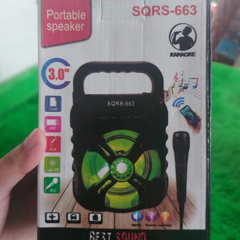 Original Cod (270Gr) Speaker Bluetooth Sqrs-663 Free Mic Michrophone Micropon Mikropon Bluetut Sqrs6
