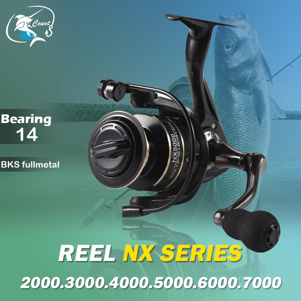 Terlaris Reel Pancing Metal Nx2000 - Nx7000 / Gulungan Memancing Metal Kecepatan Tinggi / Reel Panci