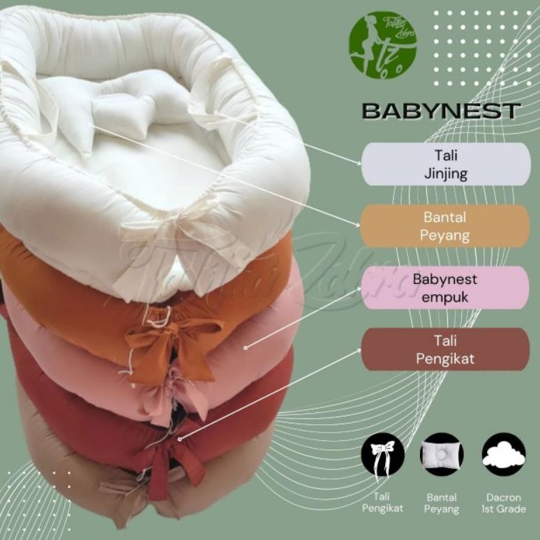 Terlaris Ready Stock Baby Nest Polos Premium Kasur Bayi Kado Lahiran Murah Terbaik