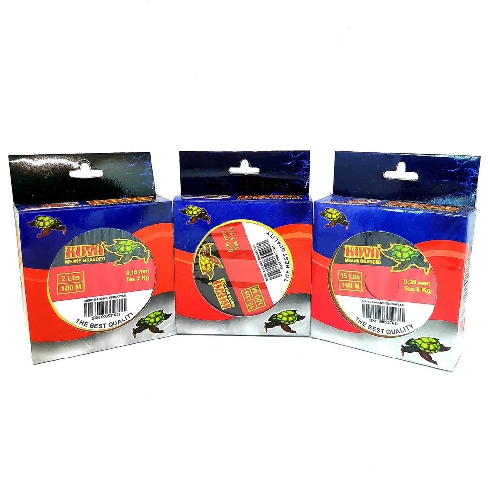 Senar Pancing CAP KUYA ASLI DUS MERAH Panjang 100M Kuat dan Lentur SUPER STRONG