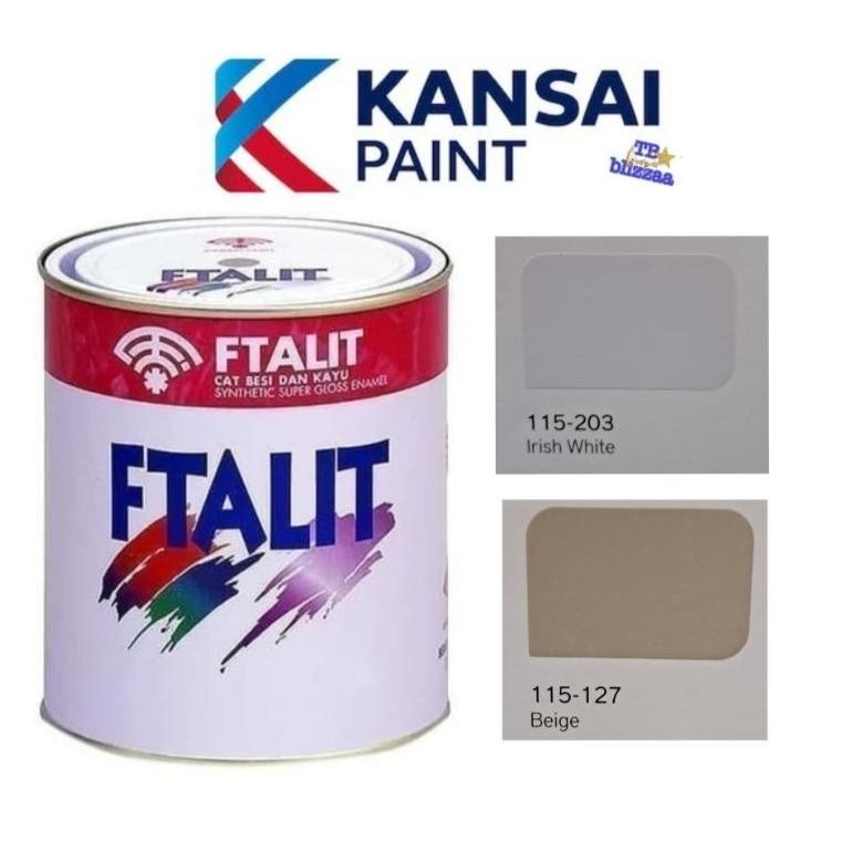 DS48 >> Ftalit Beige 127 Ftalit Irish White 203 Cat Kayu Besi Krem Putih 1kg