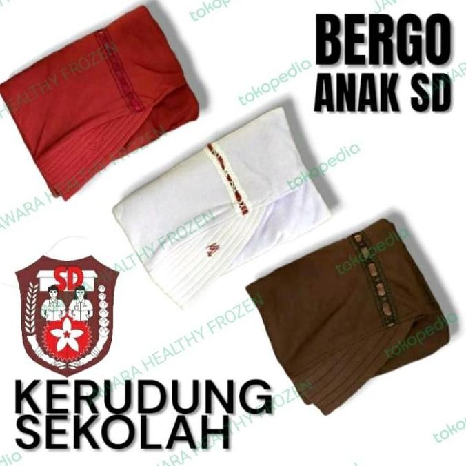 GROSIR KERUDUNG SEKOLAH SD KERUDUNG SERUT 20 PCS (1KODI) MUSLIM JILBAB ANAK WANITA INSTAN KATUN