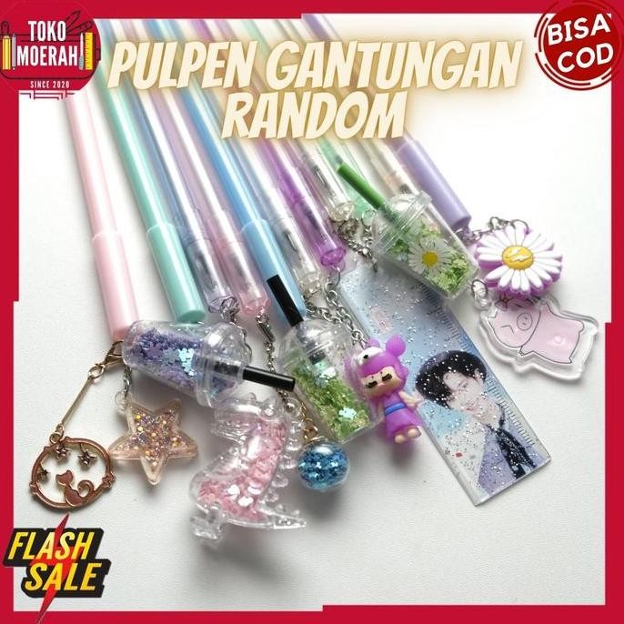 

Pulpen Grosir 1 Lusin 12Pcs Pen Gantungan Motif Random Lucu Unik Murah