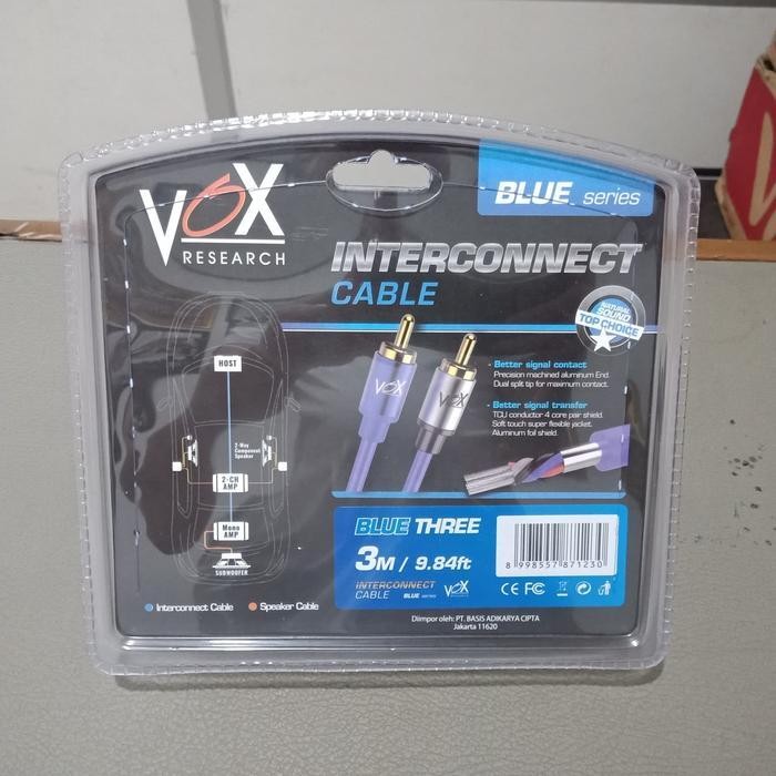 Cable rca vox 3m - kabel rca 3m vox - cable rca vox blue three Terbaik Berkualitas