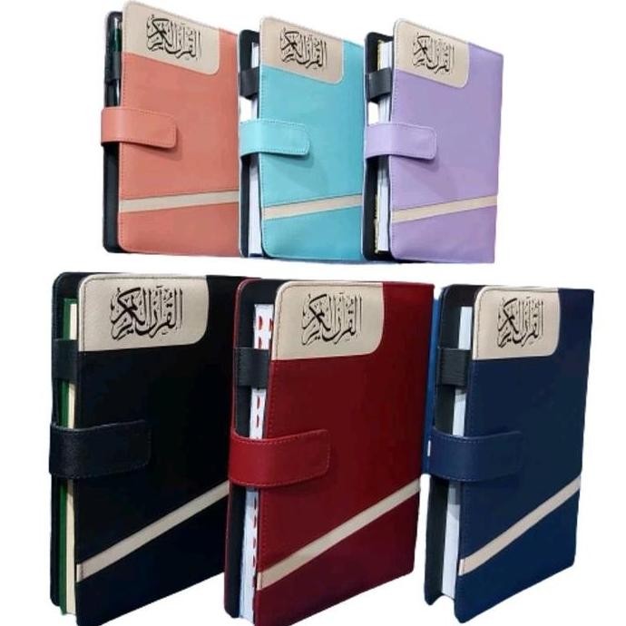 Jaket Al Quran A5 / 21X15Cm - Cover Al Quran Kulit Sintetis - Sampul Alquran Kancing Agenda Magnet -