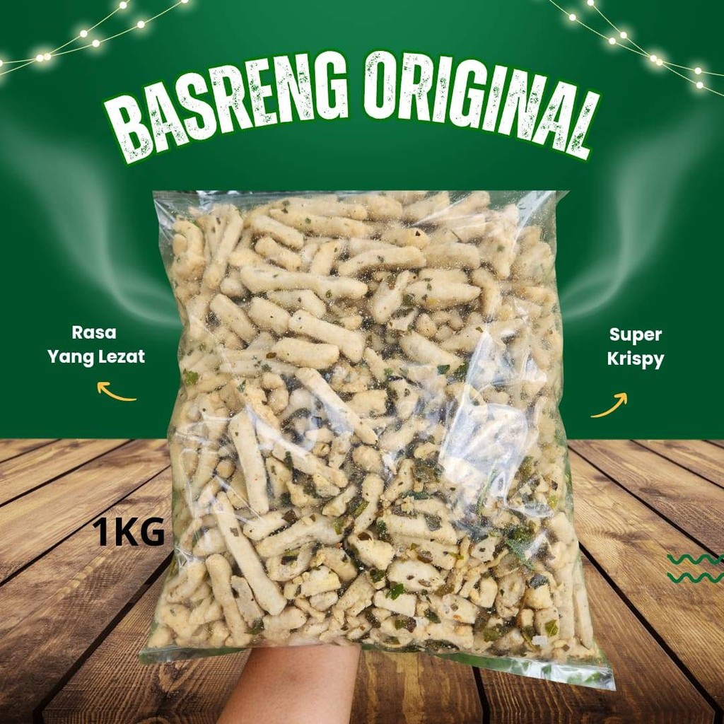 

Basreng Original Pedas Daun Jeruk Viral 1KG Cemilan Sultan Cianjur krispy kriuk alami bumbu Cikruh