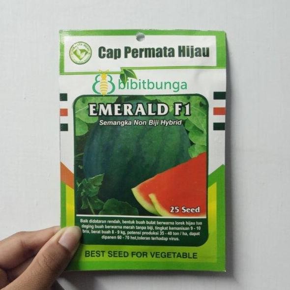 Bibit Semangka Non Biji Hybrid Emerald F1 25 Biji Buah Hibrida PREMIUM