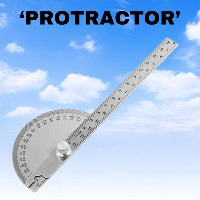 

Penggaris Busur Derajat Stainless Steel Protractor 180 Degree