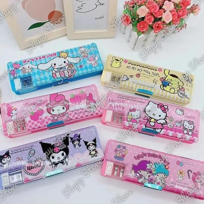 

Tempat Pensil 2 Sisi Cinnamoroll Kuromi My Melody Hello Kitty