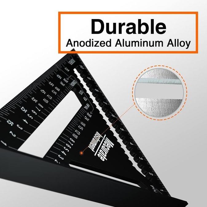 

Penggaris Siku Tukang Penggaris Segitiga 7" / Speed Square 7 Inci Woodworking 18Cm Hitam