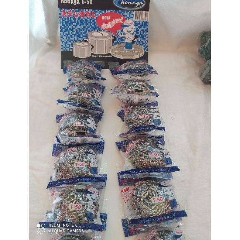 GROSIR GOSOK PANCI HONAGA T-30 GOSOK PANCI KAWAT/STAINLESS ANTI KARAT (ISI 12) - FLASH SALE