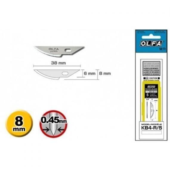 

Terlaris! Olfa Refill Cutter Kb4-R/5 Spare Curved Art Blade For Ak-4 Isi 5 Pcs