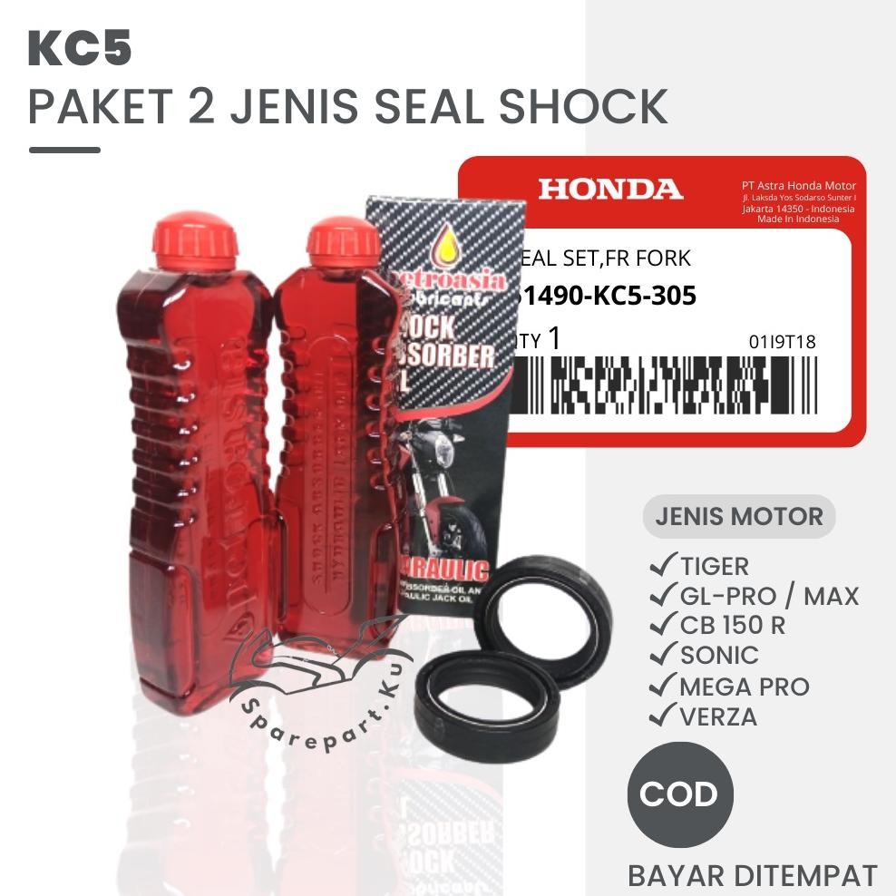(HEMAT) PAKET HONDA 2 PCS OLI SOK + 2 PCS SEAL SHOK DEPAN TIGER MEGA PRO GL PRO VERZA CB150 R / PAKE