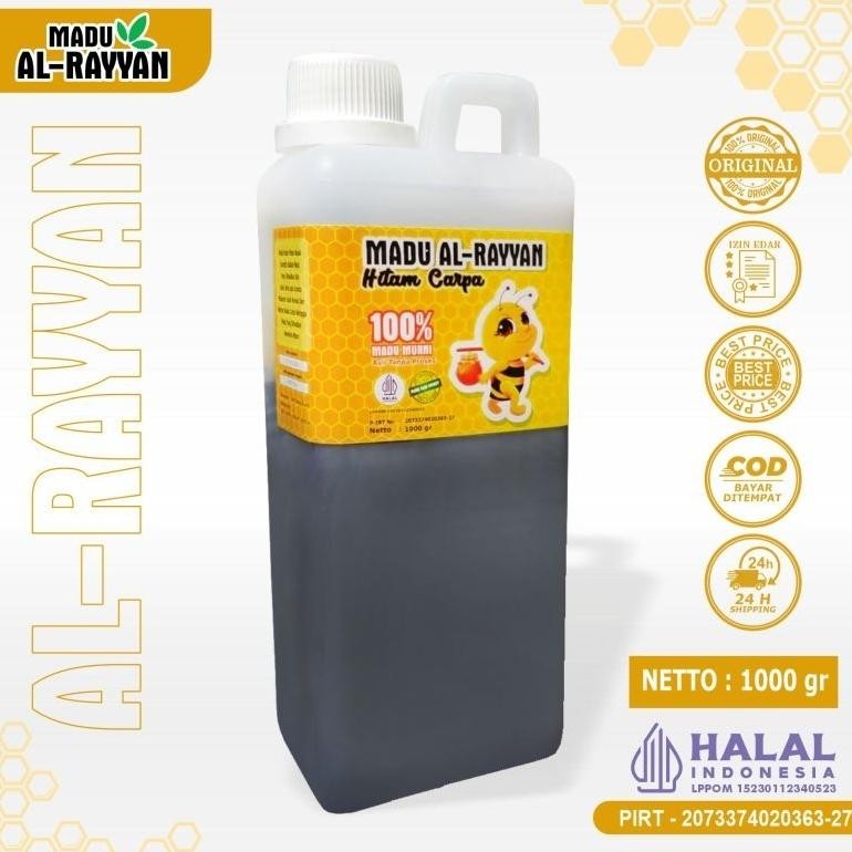 

(Terbaru) Madu Hitam Raw Honey 1kg | Madu Murni Madu Al-Rayyan (Terlaris)