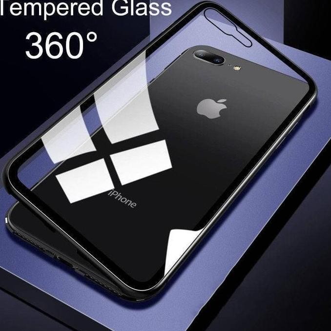 Baru Case Magnetik iPhone 7 8 Plus Luxury Back Cover Casing Anti Crack