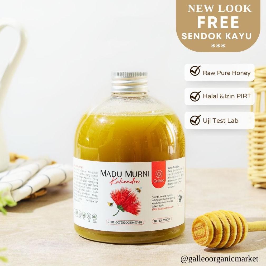 

(Terbaru) Galleo Madu Murni Kaliandra 650 GR Premium Raw Honey [ Free Sendok Kayu ] (Terlaris)