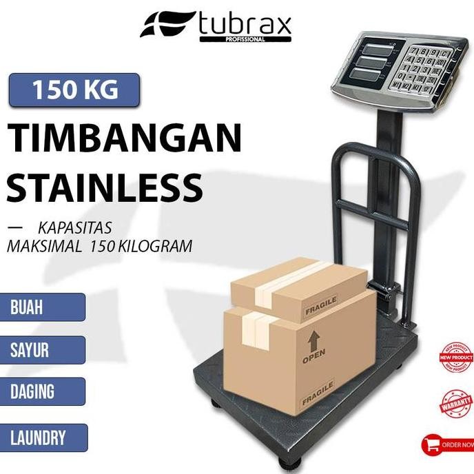 Tcs - Stainless Steel 150 Kg Timbangan Duduk Digital Elektronik Pagar
